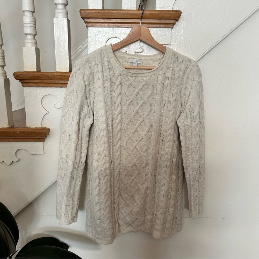 J. Jill Beige Cable Knit Sweater  size S